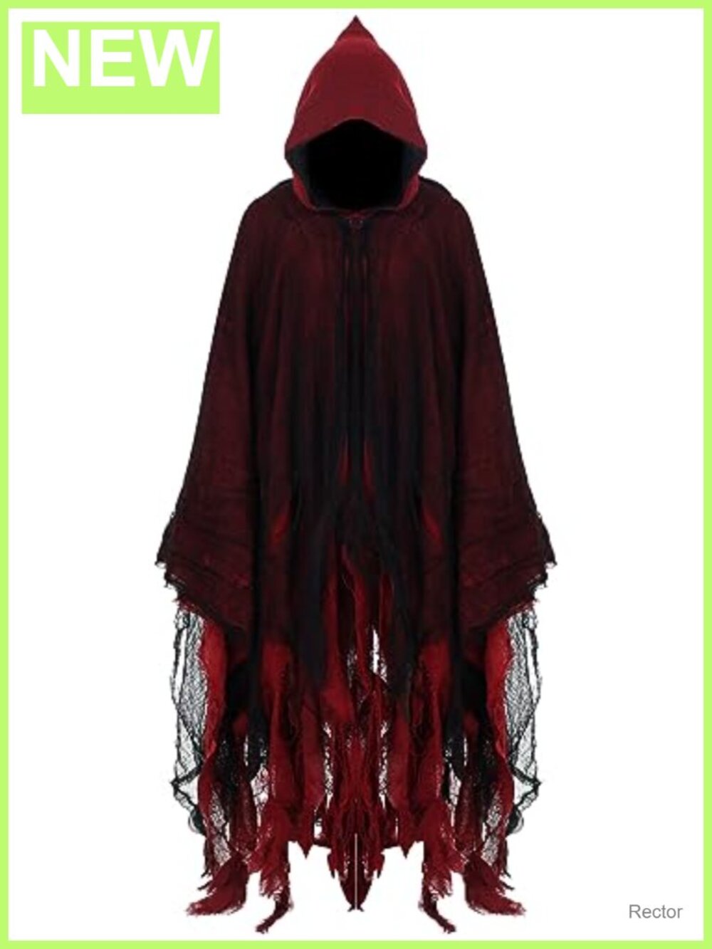 Geyoga Hooded Grim Reaper Cloak Halloween Costume Linen Cape Unisex Adult
